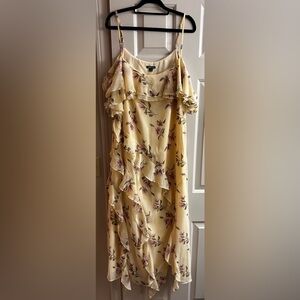 Wild Fable Asymmetrical Yellow Floral Dress